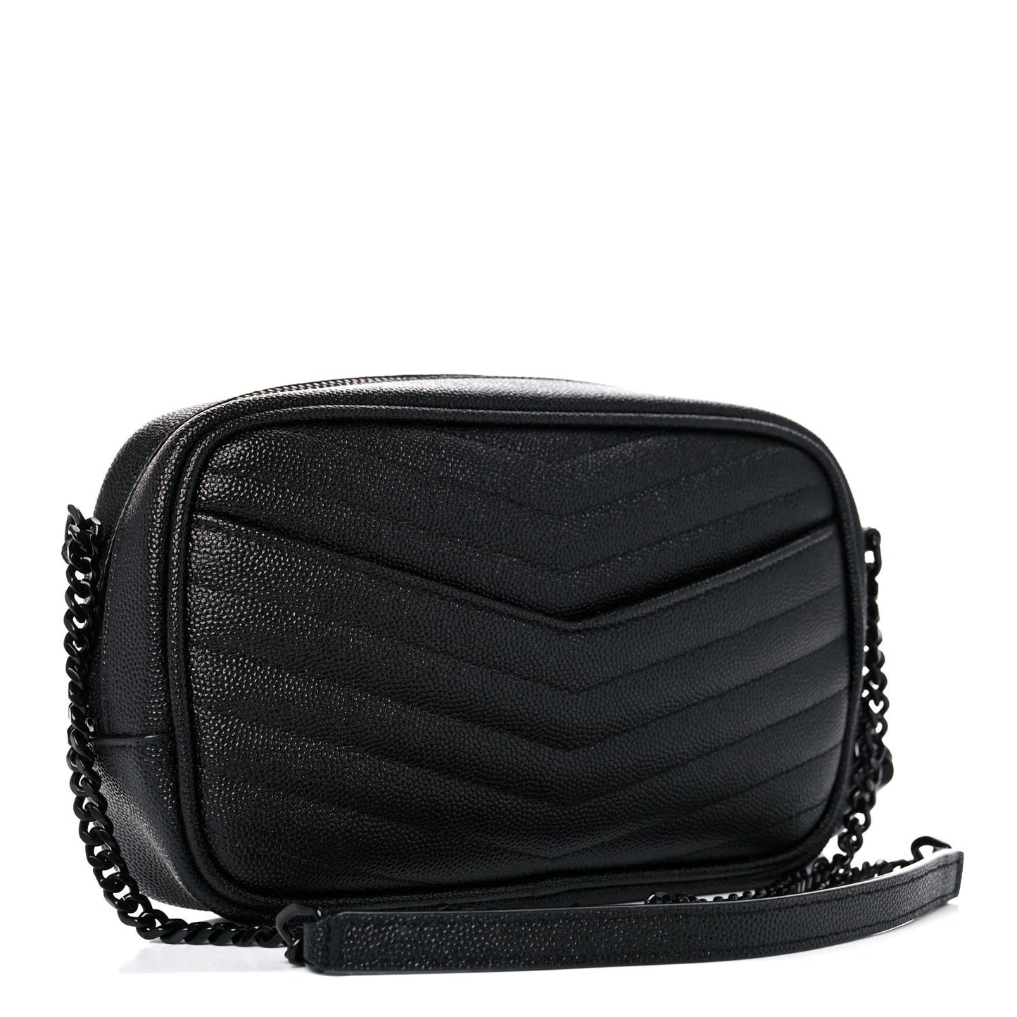 Grain De Poudre Matelasse Monogram Mini Lou Camera Bag Black