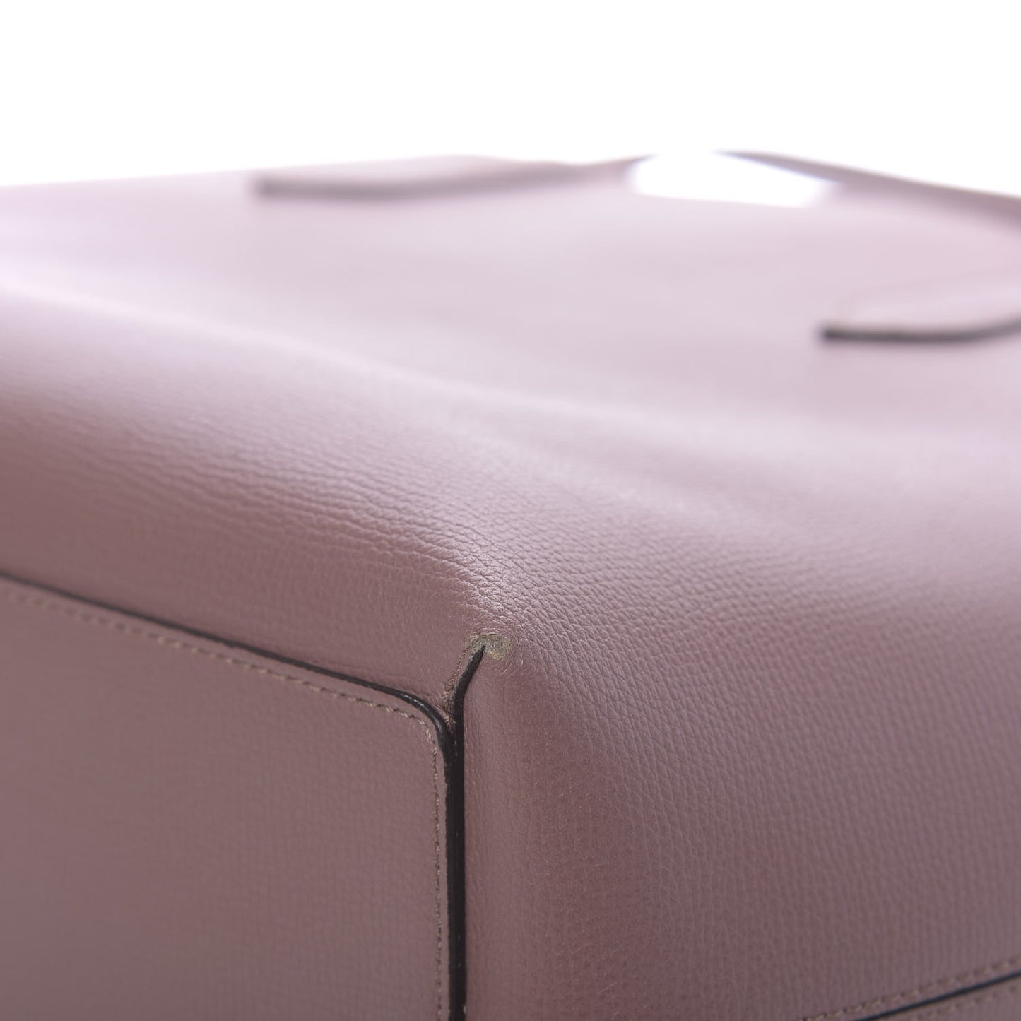 Grainy Calfskin Haymarket Check Medium Reversible Tote Dusty Pink