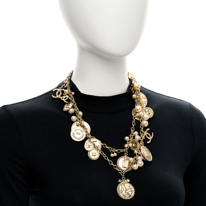 Chanel CC Medallion 100 Anniversary Chain Necklace Gold 2 of 6