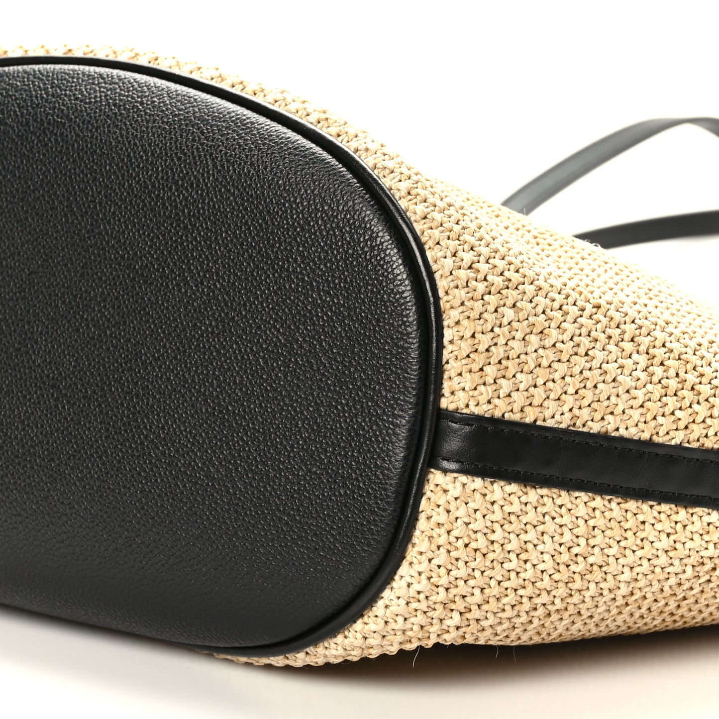 Raffia Saint Jacques Tote Black