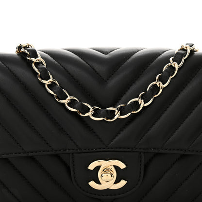 Chanel Lambskin Chevron Quilted Mini Rectangular Flap Black 8 of 11