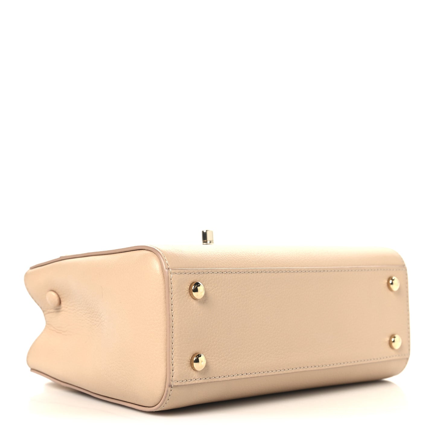 Grained Calfskin Mini Neo Executive Shopper Tote Light Beige