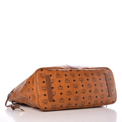 MCM Visetos Large Liz Reversible Shopper Tote Cognac 8 of 13