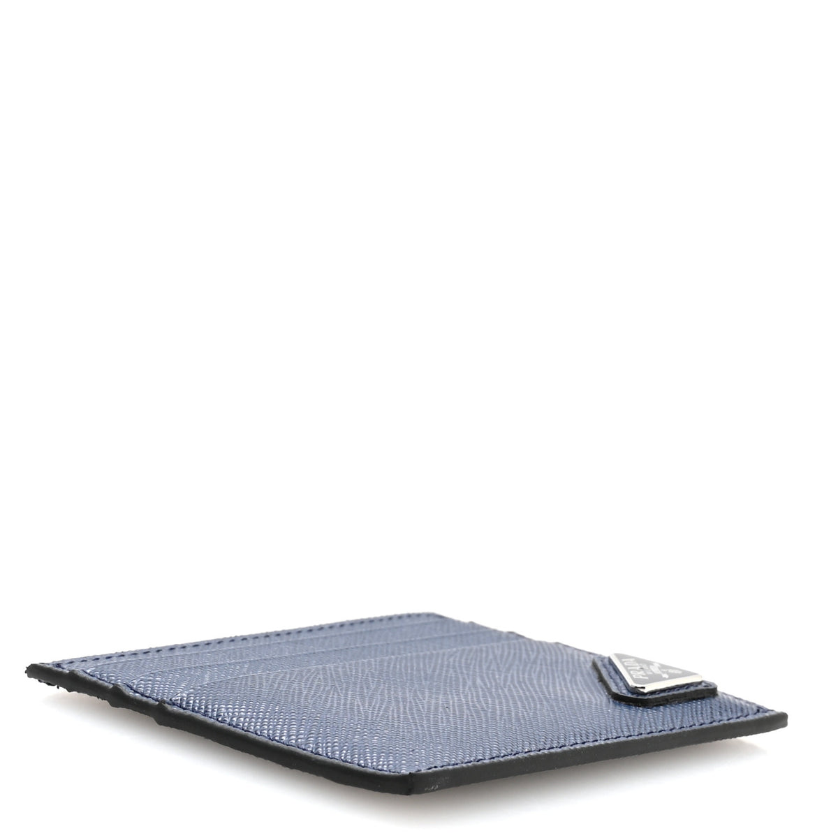 Saffiano Triangle Card Case Blue