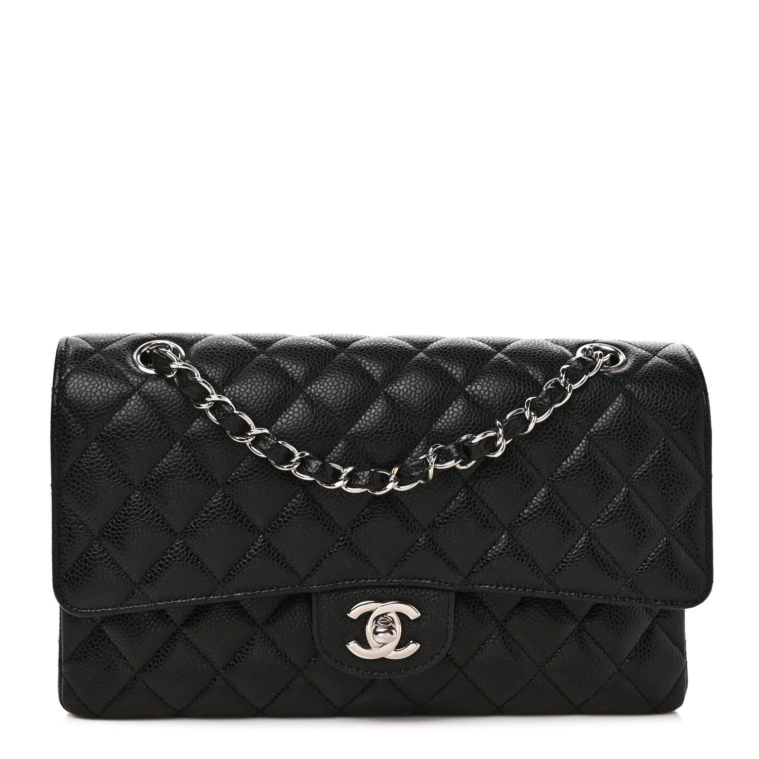 Chanel Caviar Quilted Medium Double Flap Black 1 of 10