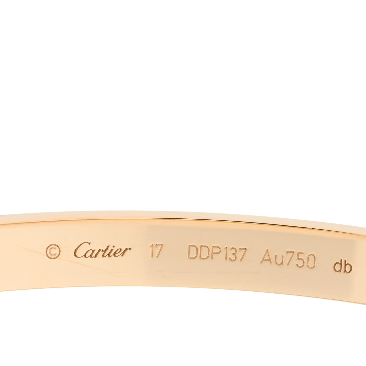 Cartier 18K Yellow Gold LOVE Bracelet 17 3 of 5