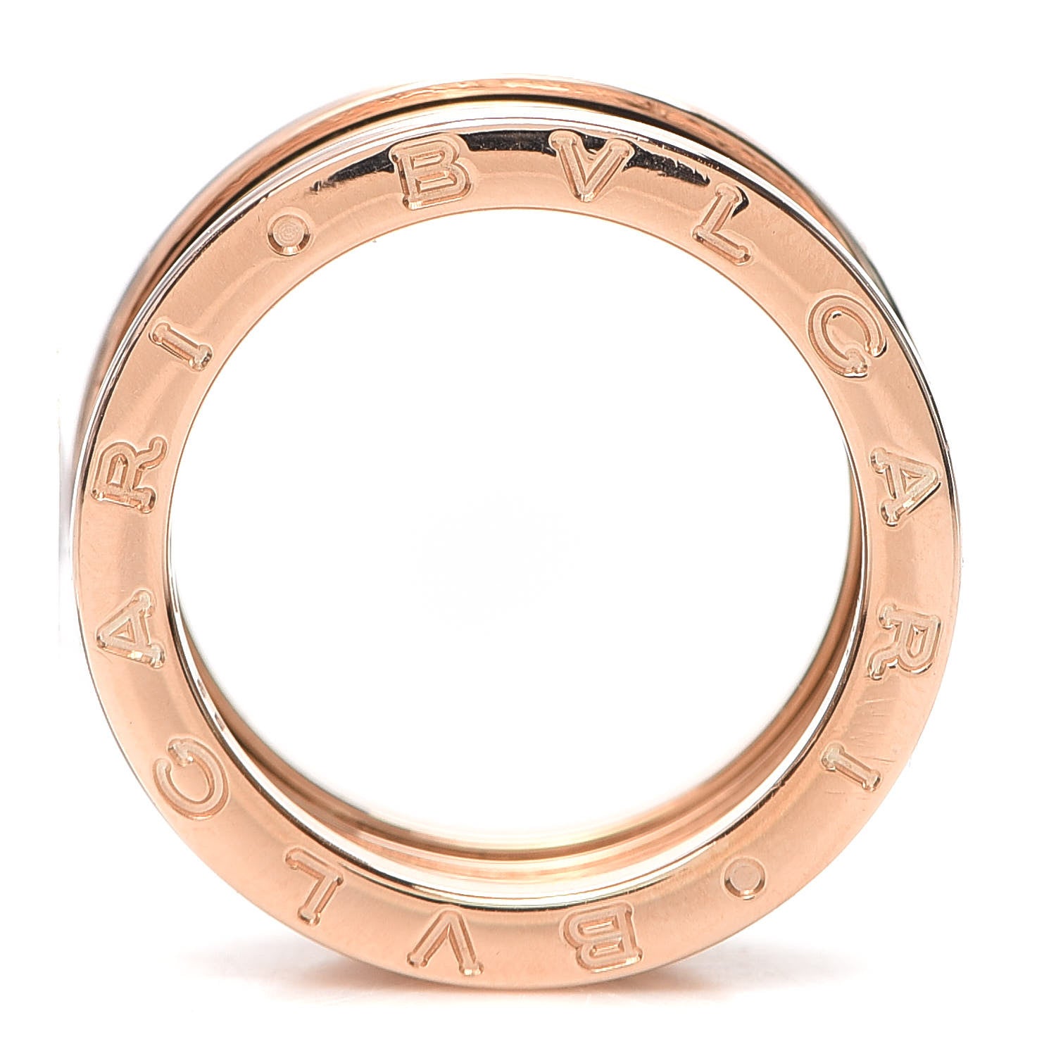 Bulgari 18K Rose Gold B.Zero1 Three-Band Ring 55 7.25 4 of 7