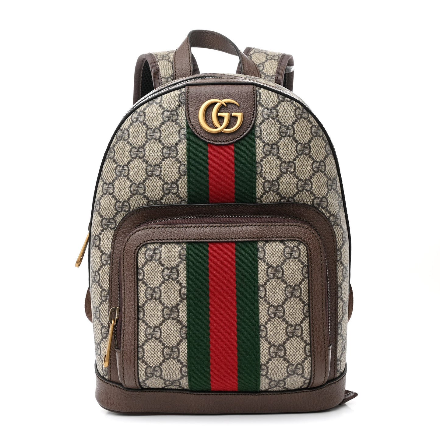 GG Supreme Monogram Calfskin Web Small Ophidia Day Backpack Beige Ebony New Acero