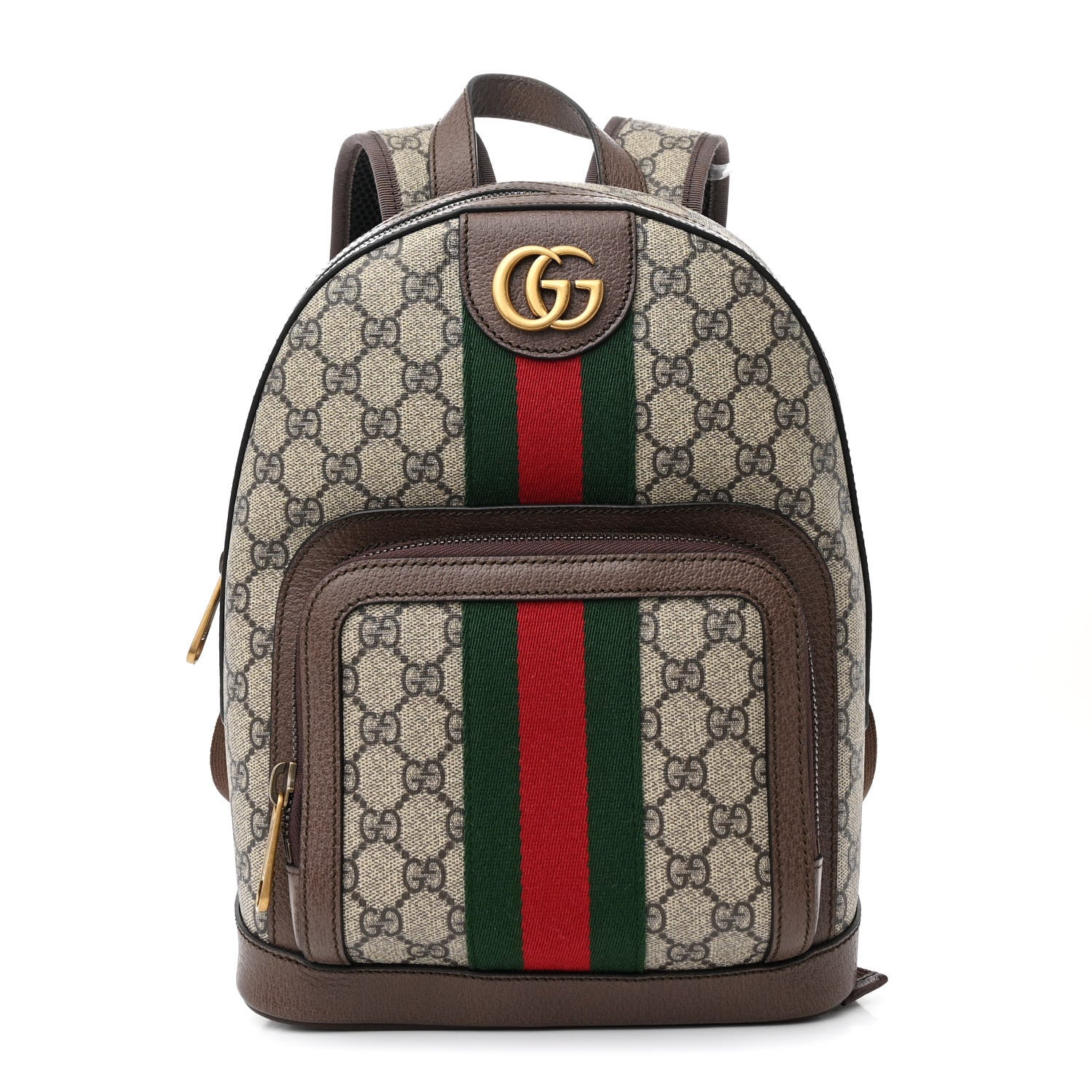 Gucci GG Supreme Monogram Calfskin Web Small Ophidia Day Backpack Beige Ebony New Acero 1 of 10