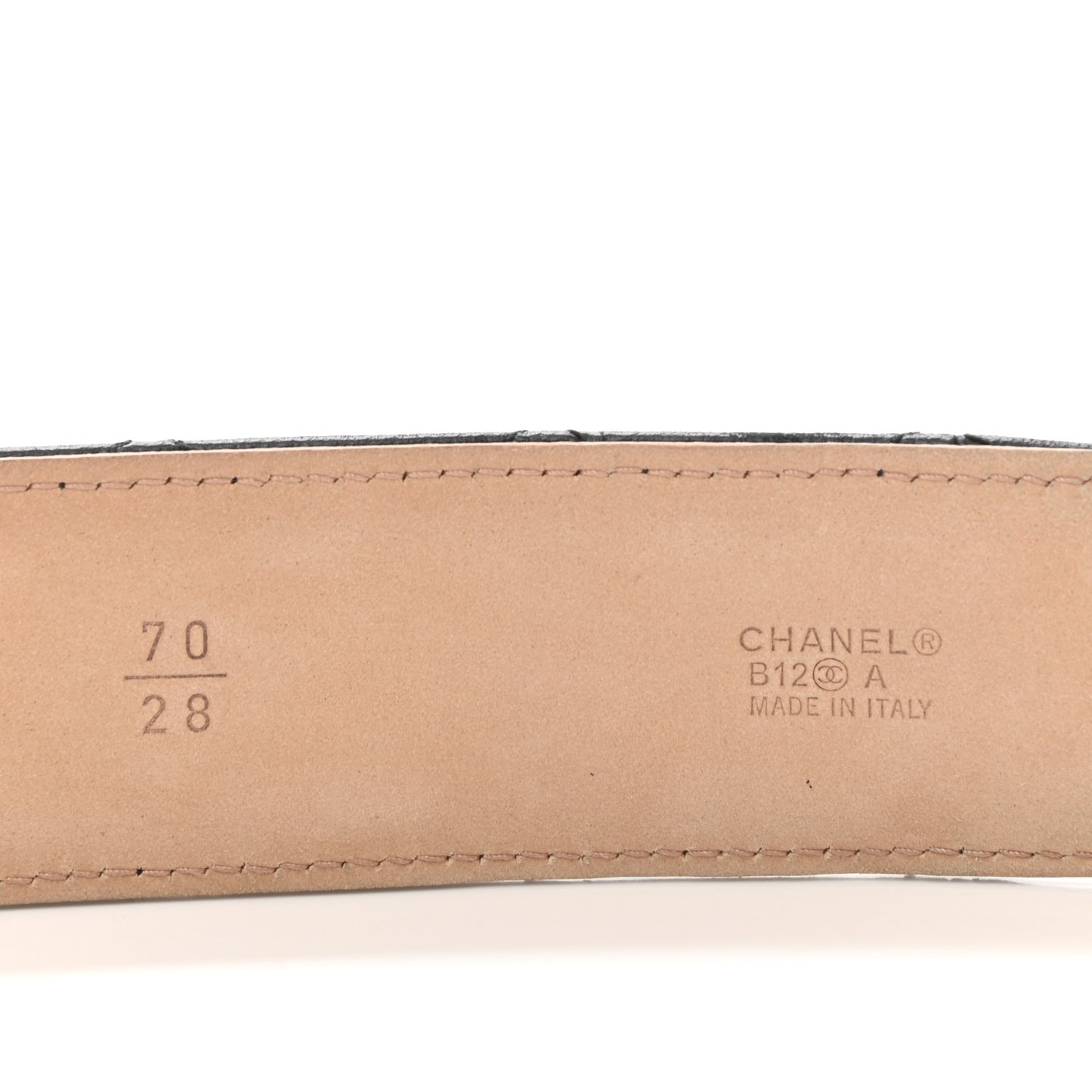 Lambskin Quilted CC Belt 70 28 Black