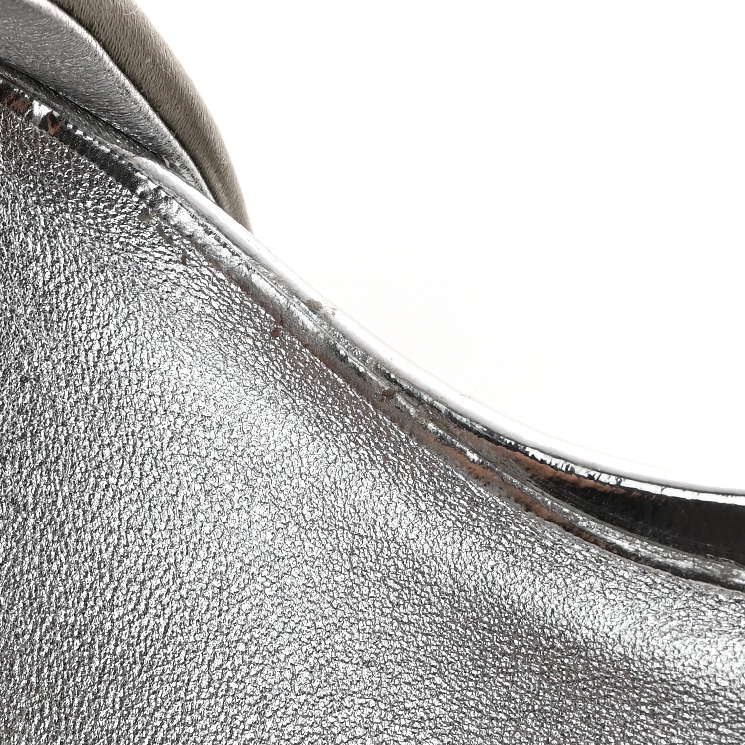 Valentino Garavani Metallic Pebbled Calfskin Rockstud Asymmetric 100mm Sandals 37.5 Silver 9 of 10