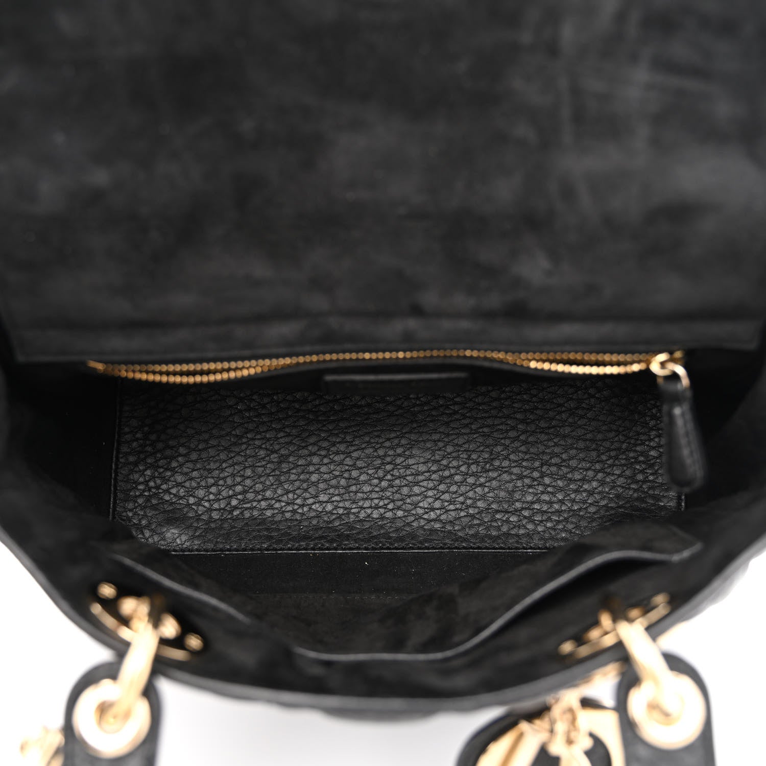 Christian Dior Grained Calfskin Cannage Medium Supple Lady Dior Black 5 of 13