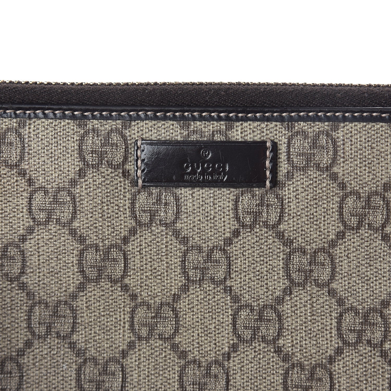 Gucci GG Plus Monogram Joy Zip Around Organizer Wallet Beige Ebony Dark Brown 5 of 5