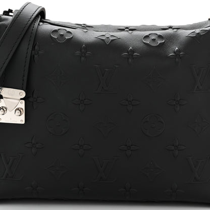 Louis Vuitton Calfskin Debossed Monogram Side Trunk Black 7 of 9