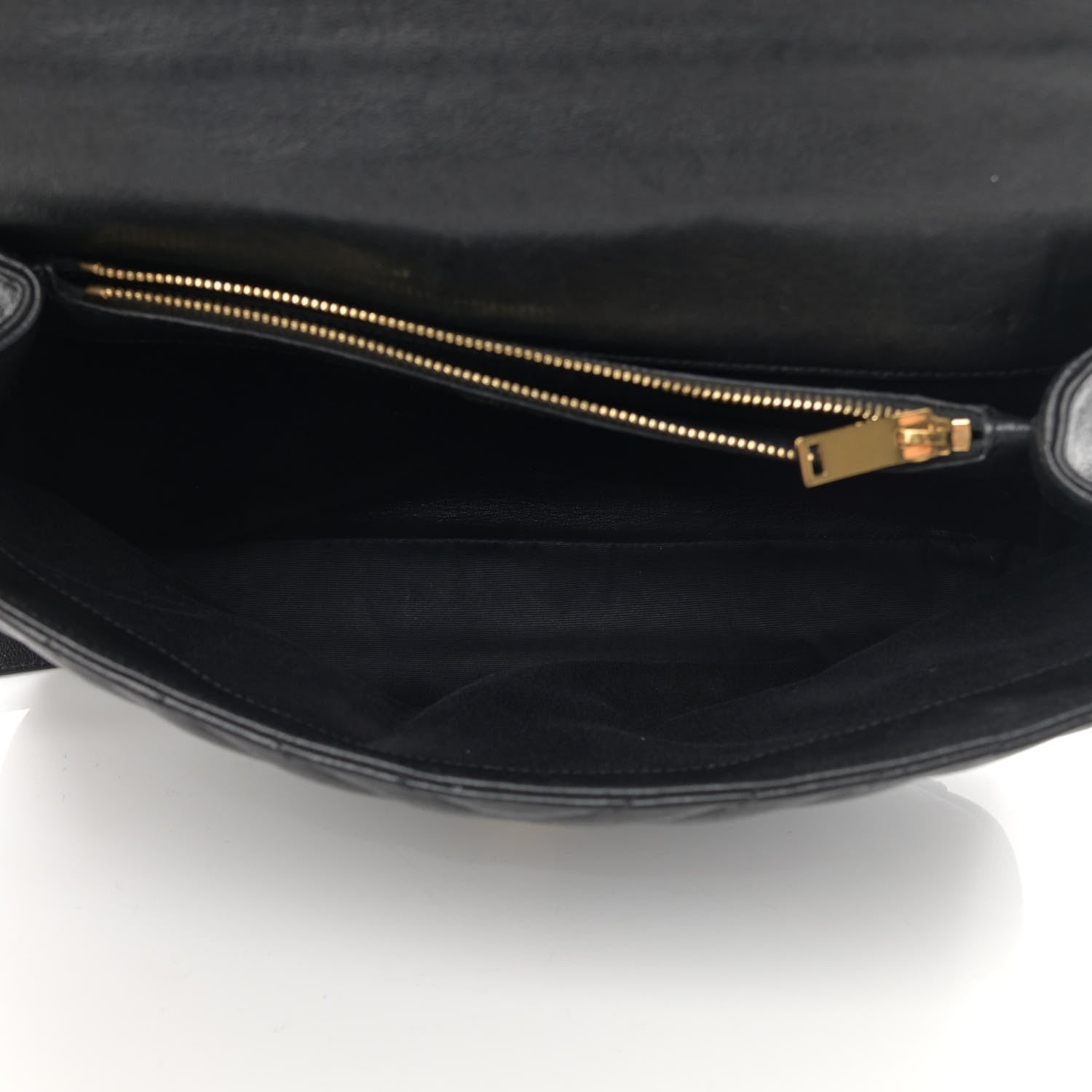 Saint Laurent Sheepskin Matelasse Chevron Monogram Large College Satchel Black 5 of 15