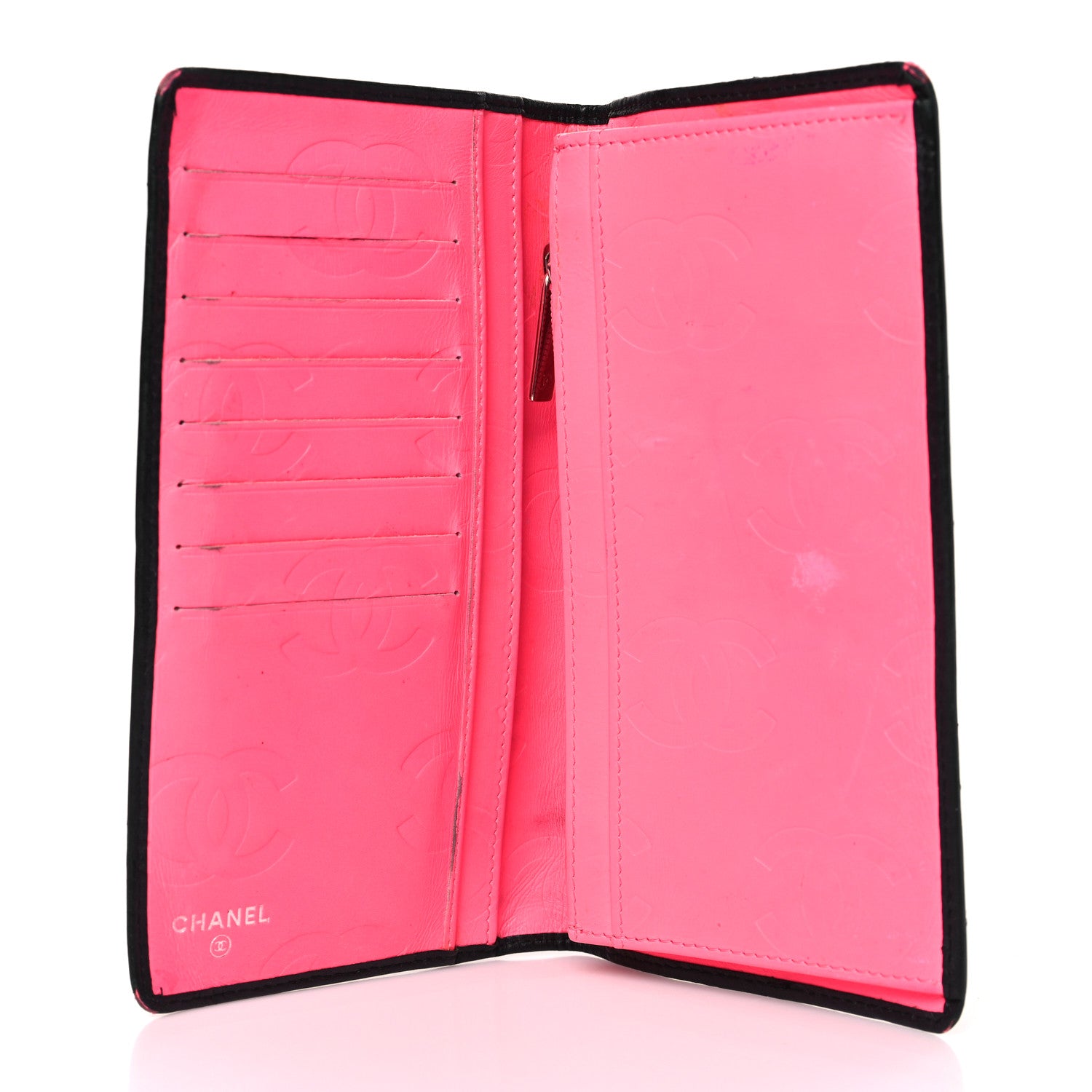 Chanel Calfskin Quilted Cambon Yen Wallet Black 5 of 15