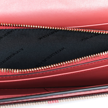 Burberry Calfskin House Check Henley Wallet On Chain Red 7 of 11