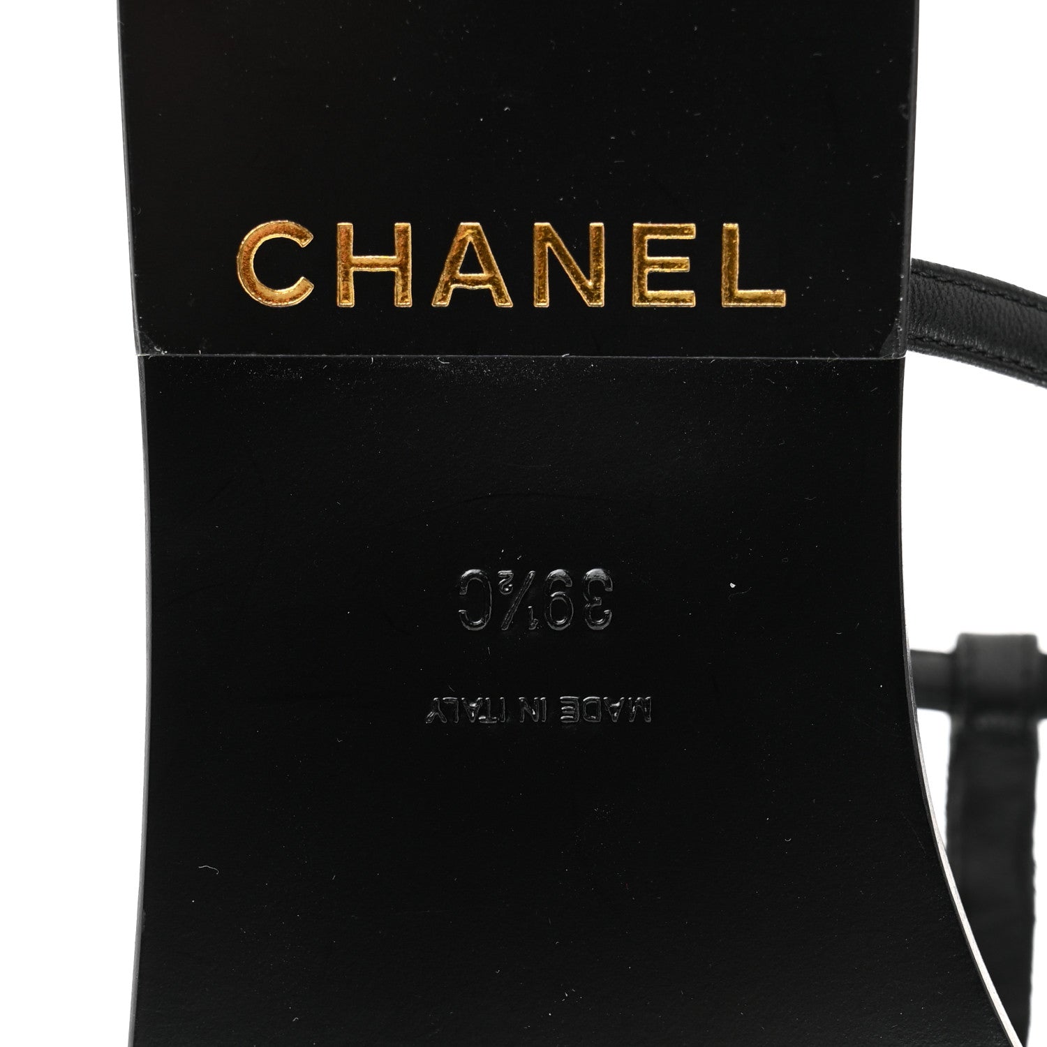 Chanel Lambskin Chain CC Logo Thong Sandals 39.5 Black 7 of 7