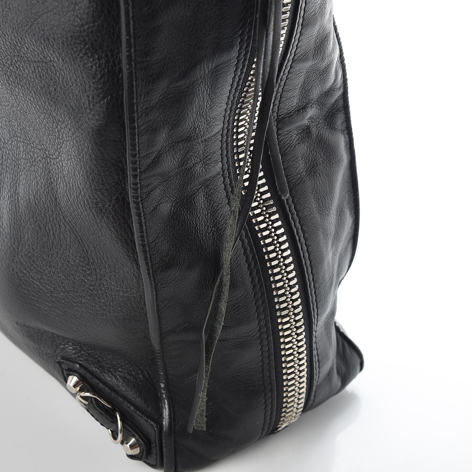 Balenciaga Calfskin Papier Ledger Zip Around Tote Black 11 of 14