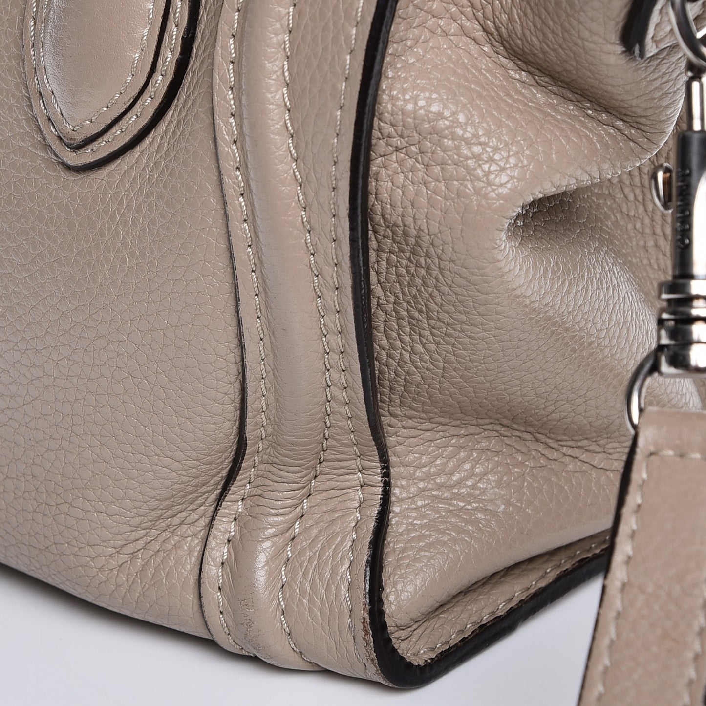 Drummed Calfskin Nano Luggage Dune