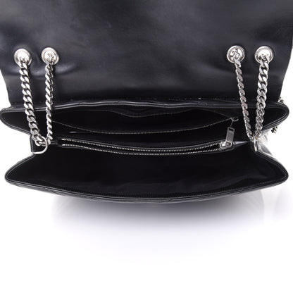 Saint Laurent Calfskin Y Quilted Monogram Large Loulou Chain Satchel Black 5 of 10