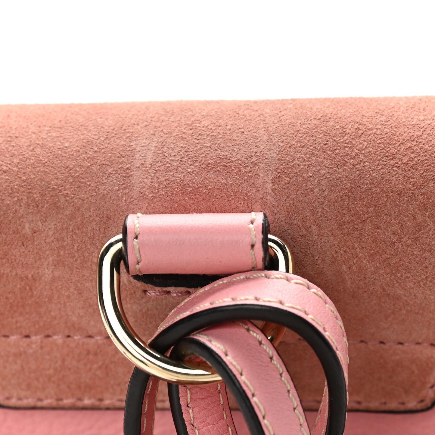 Suede Calfskin Mini Faye Backpack Ideal Blush