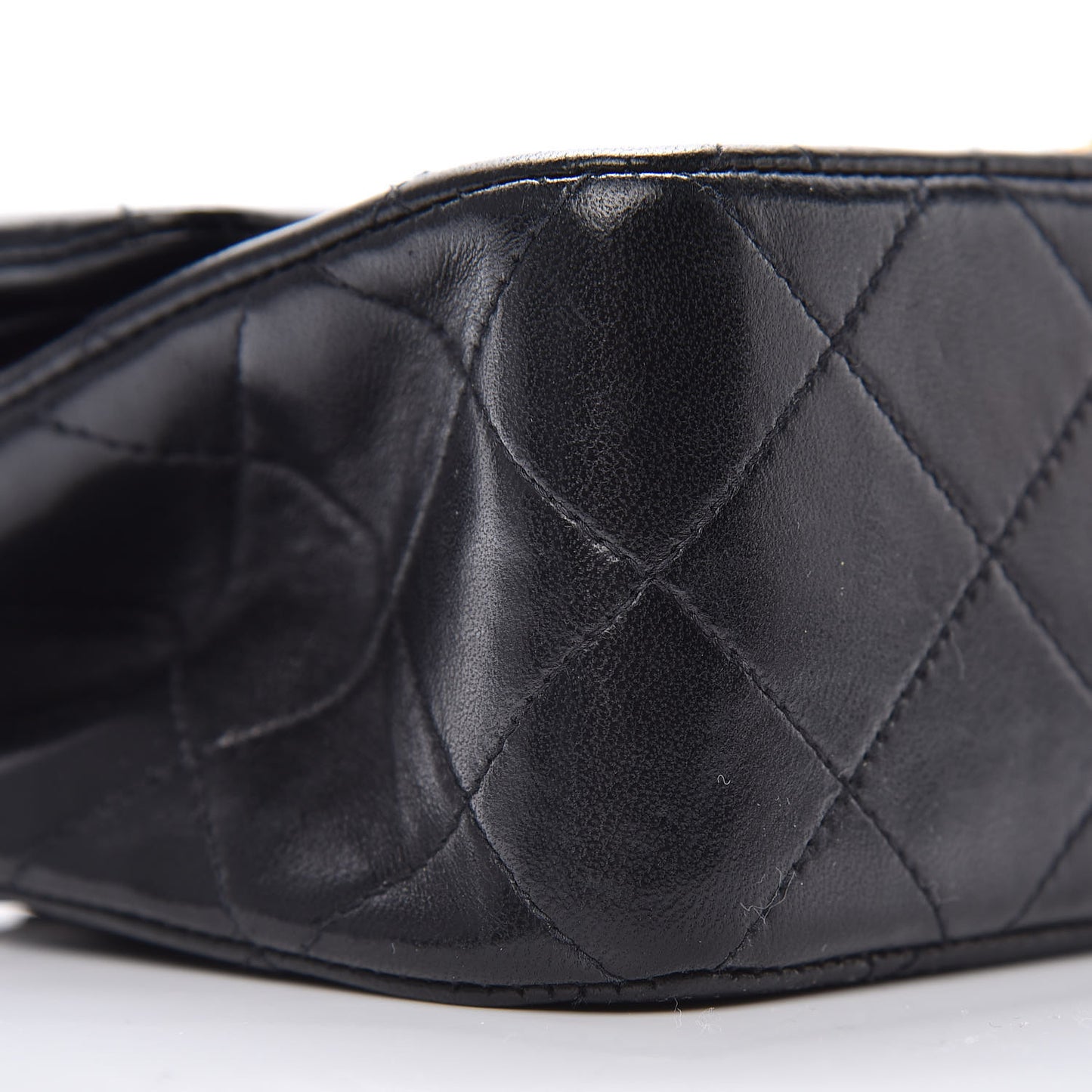 Lambskin Quilted Small Double Flap Black