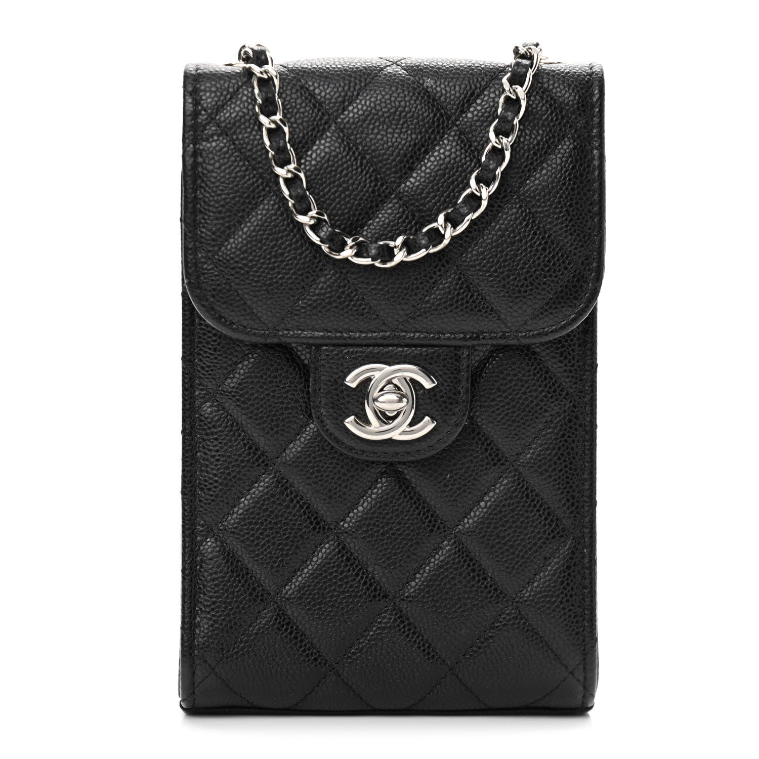 Chanel Caviar Quilted Classic Phone Holder Black 1 of 12