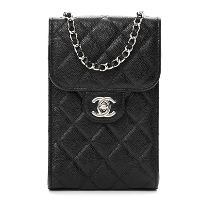 Chanel Caviar Quilted Classic Phone Holder Black 1 of 12