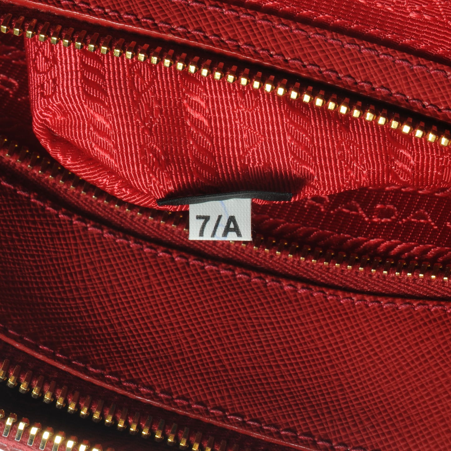 Saffiano Lux Double Zip Top Handle Tote Fuoco