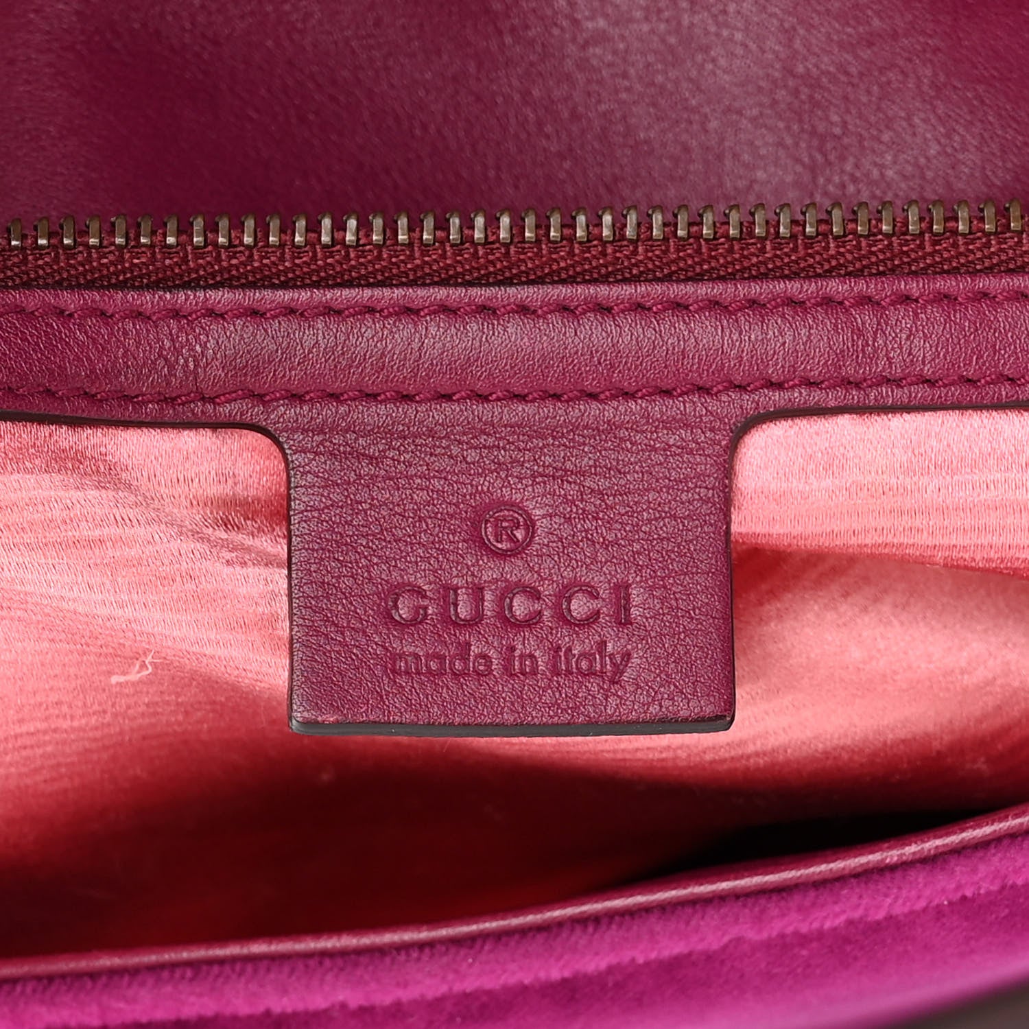 Gucci Velvet Matelasse Loved Embroidered Medium GG Marmont Shoulder Bag Fuchsia Violet Cyclamen 6 of 16