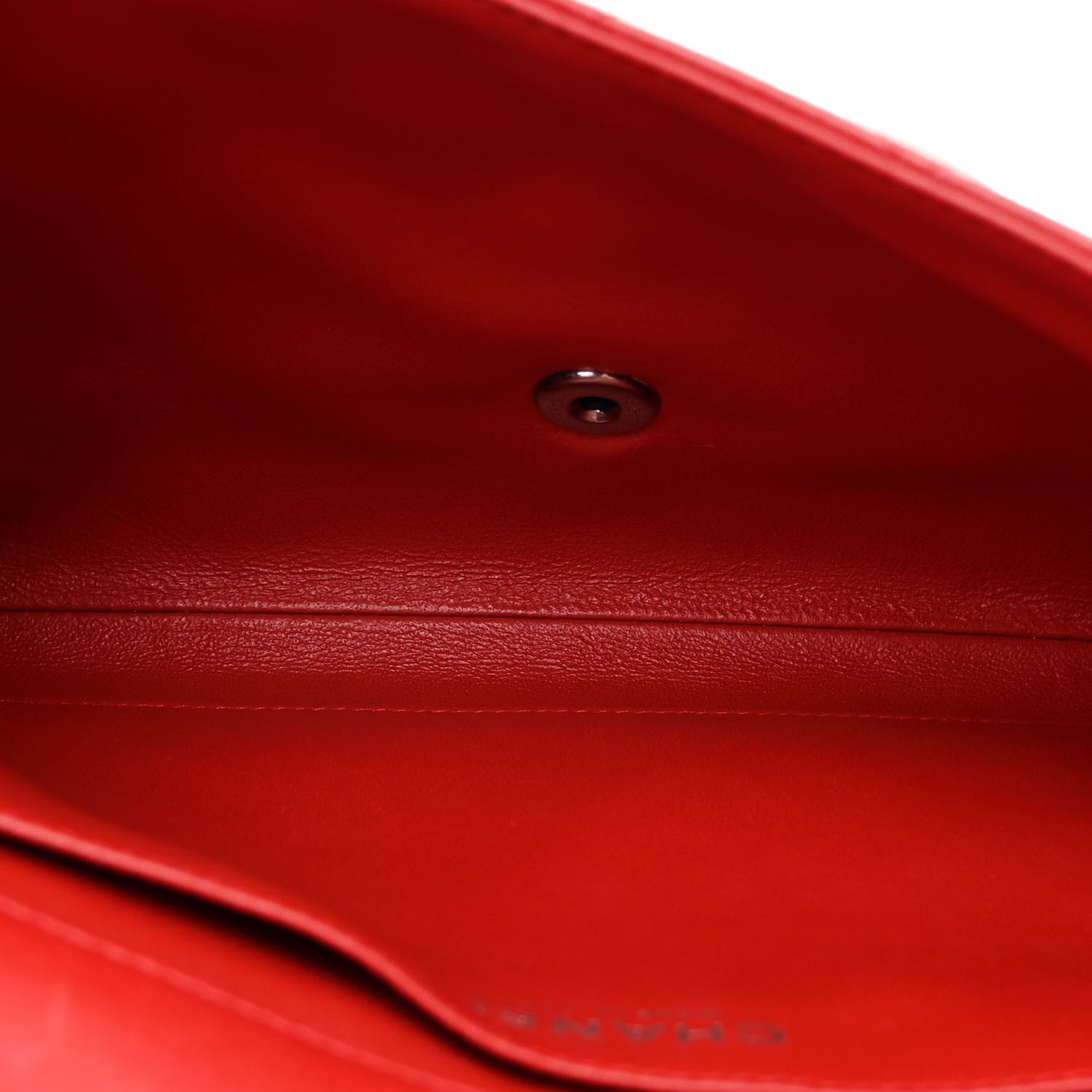 Chanel Lambskin Quilted Clutch with Chain Flap Red 5 of 10