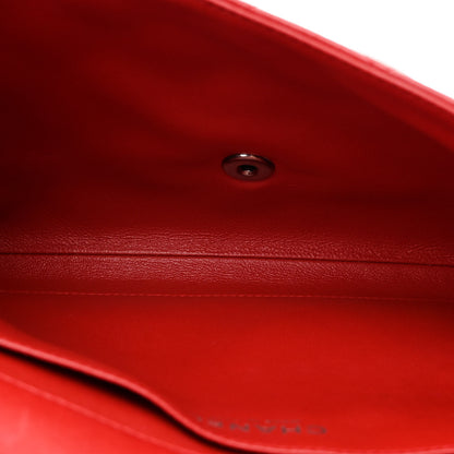Chanel Lambskin Quilted Clutch with Chain Flap Red 5 of 10