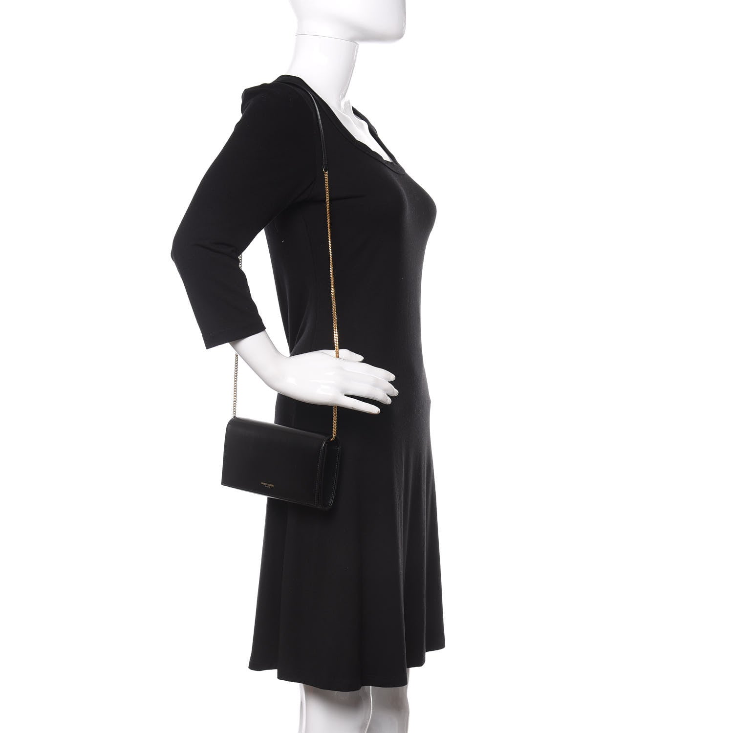 Saint Laurent Smooth Calfskin Mini Paris Bag Black 2 of 9
