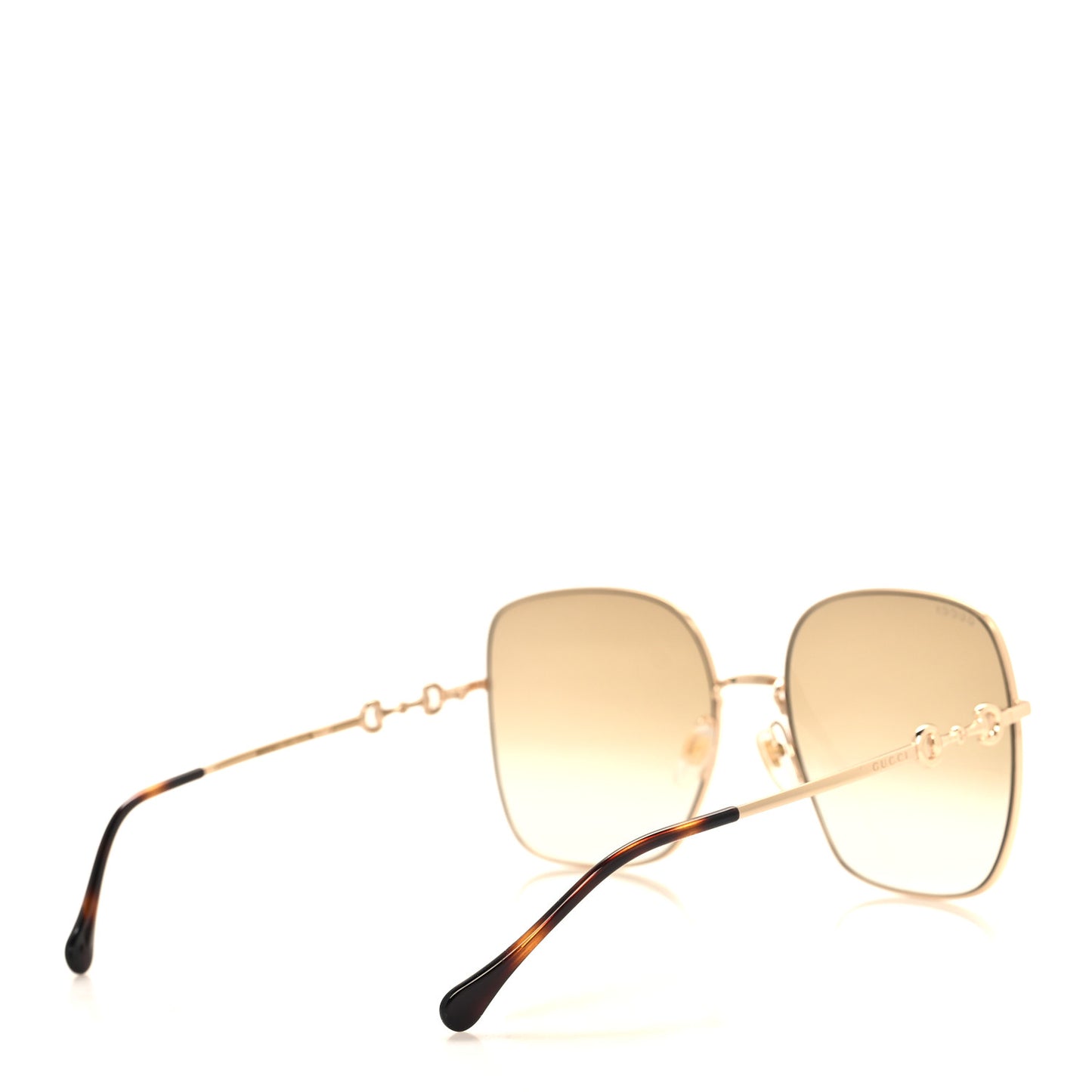 Metal Horsebit Square Frame Sunglasses GG0879S Grey