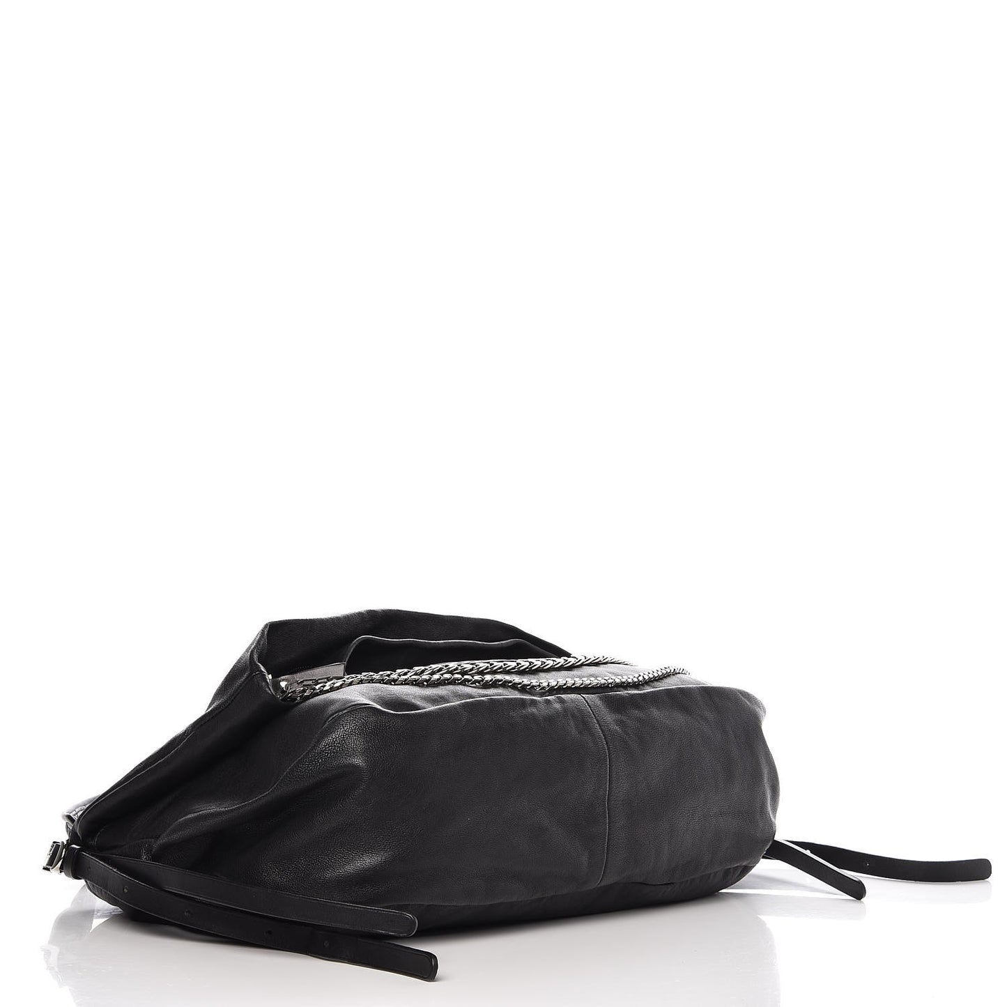 Lambskin Small Boho Biker Shoulder Bag Black