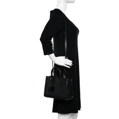 Saint Laurent Calfskin Nano Sac De Jour Black 2 of 10