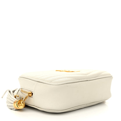 Saint Laurent Grain De Poudre Matelasse Monogram Mini Lou Camera Bag Crema Soft 4 of 9