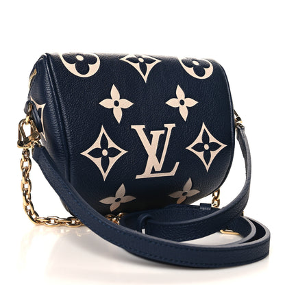 Louis Vuitton Empreinte Monogram Giant Mini By The Pool Bumbag Navy Creme 3 of 10