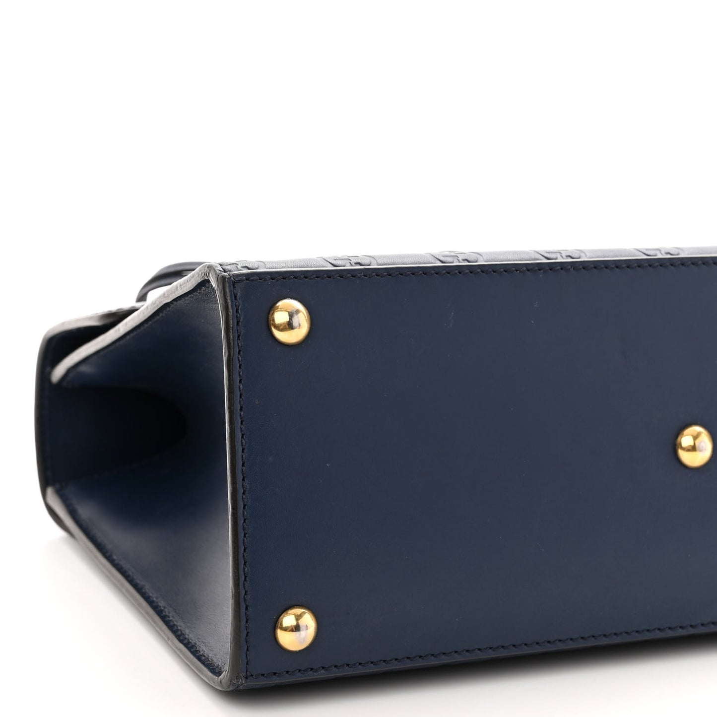 Guccissima Signature Small Padlock Top Handle Bag Blue Agata