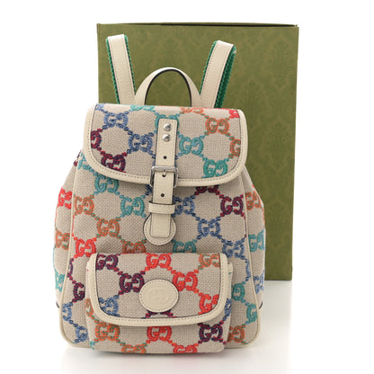 Gucci Wool GG Monogram Children's GG Backpack White Multicolor 11 of 11