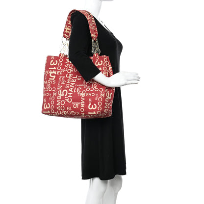 Chanel Canvas 31 Rue Cambon Beach Tote Red 2 of 14