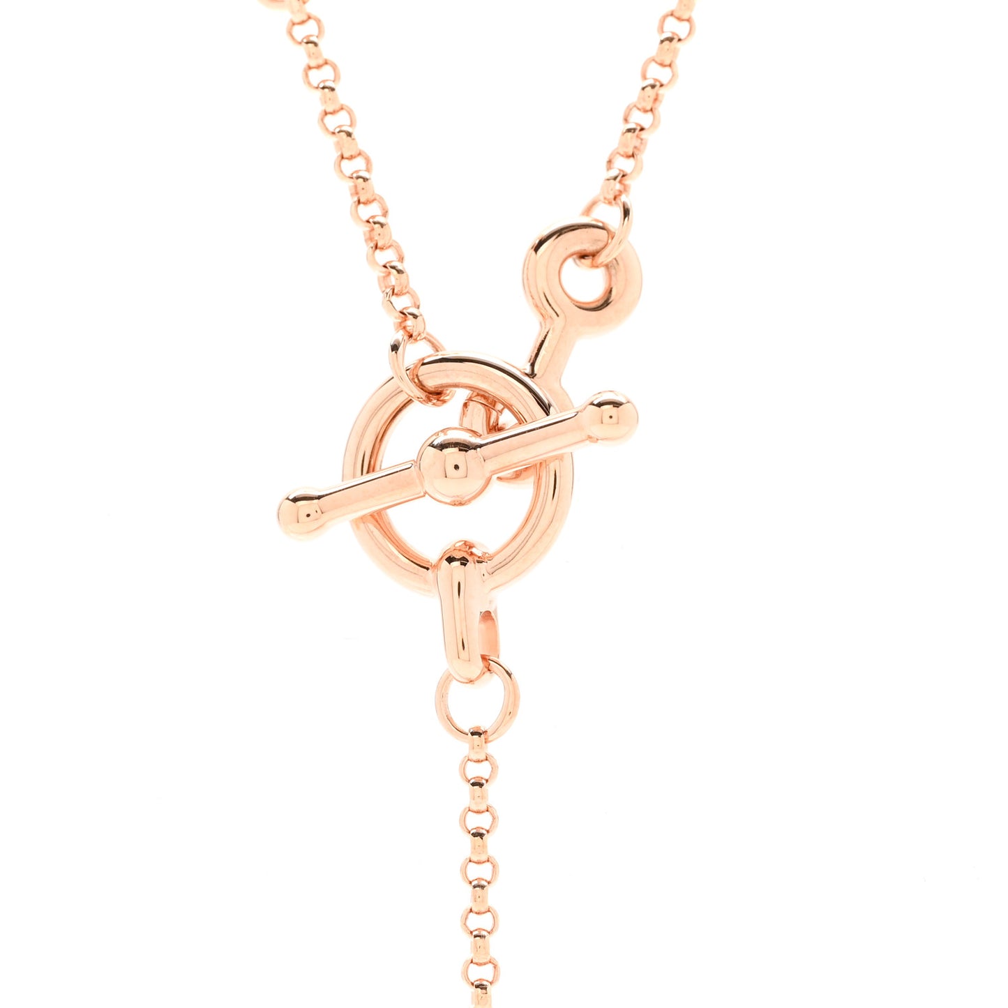 Metal Enamel Cheval Grand Parade Necklace Rose Gold