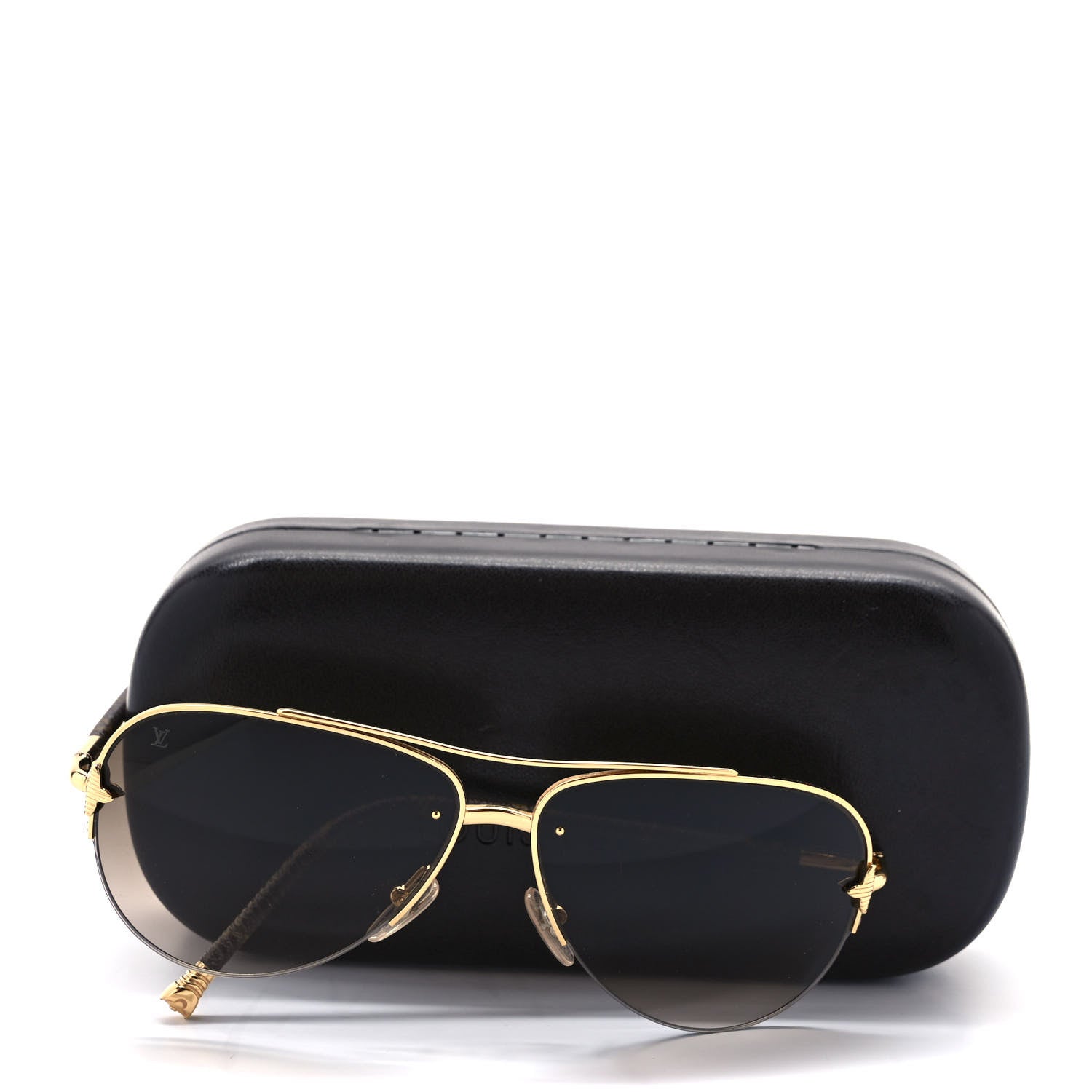 Louis Vuitton Monogram Petite Viola Pilote Aviator Sunglasses Z0571U Brown 8 of 8