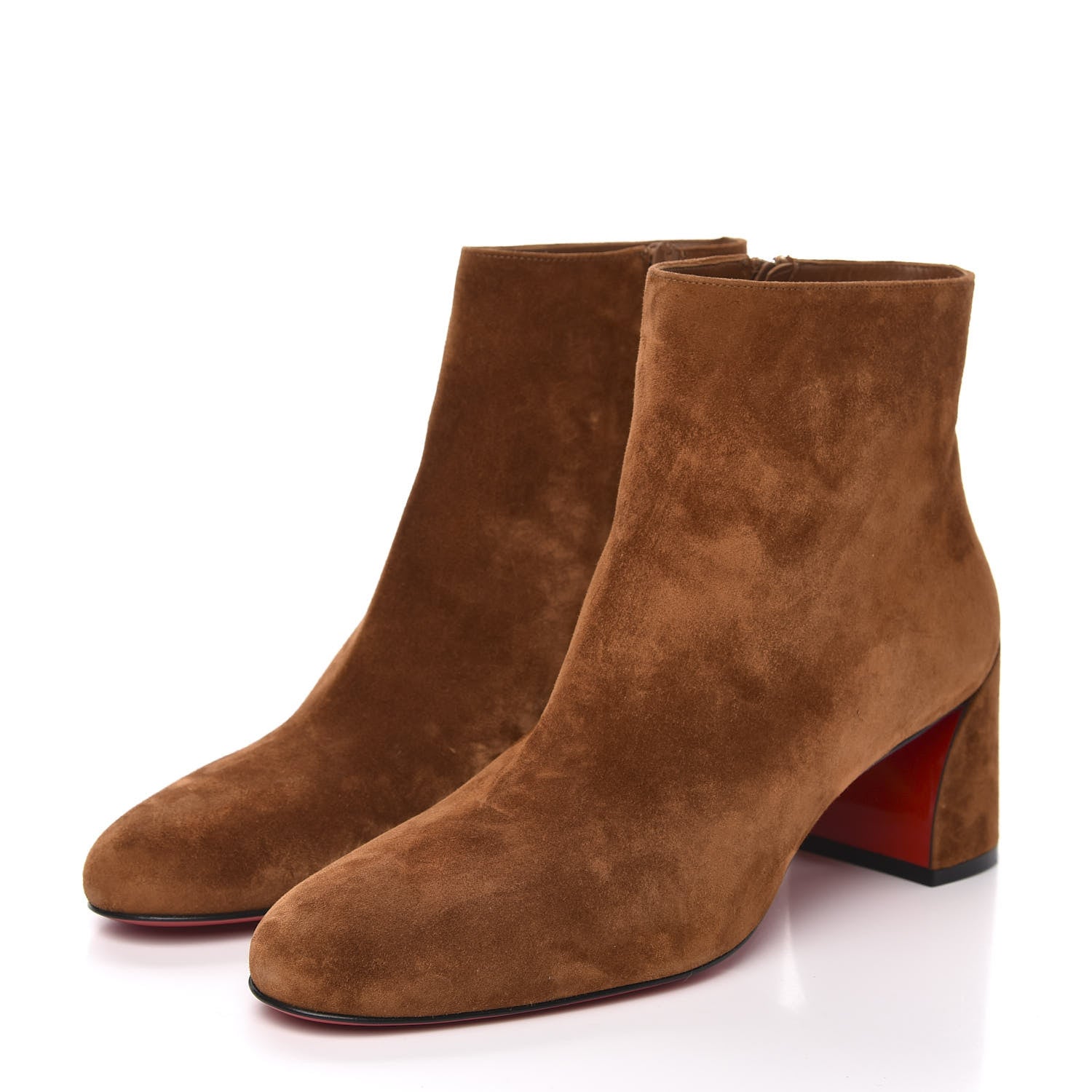 Christian Louboutin Veau Velours Turela 55 Ankle Boots 41 Ecureuil 3 of 8