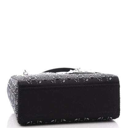 Christian Dior Satin Crystal Cannage Mini Lady Dior Black 3 of 10
