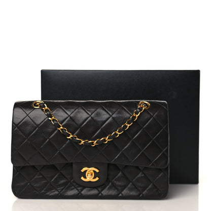 Chanel Lambskin Quilted Medium Double Flap Black 10 of 12