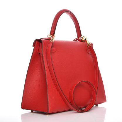 Hermes Epsom Kelly Sellier 28 Rouge Casaque 4 of 33