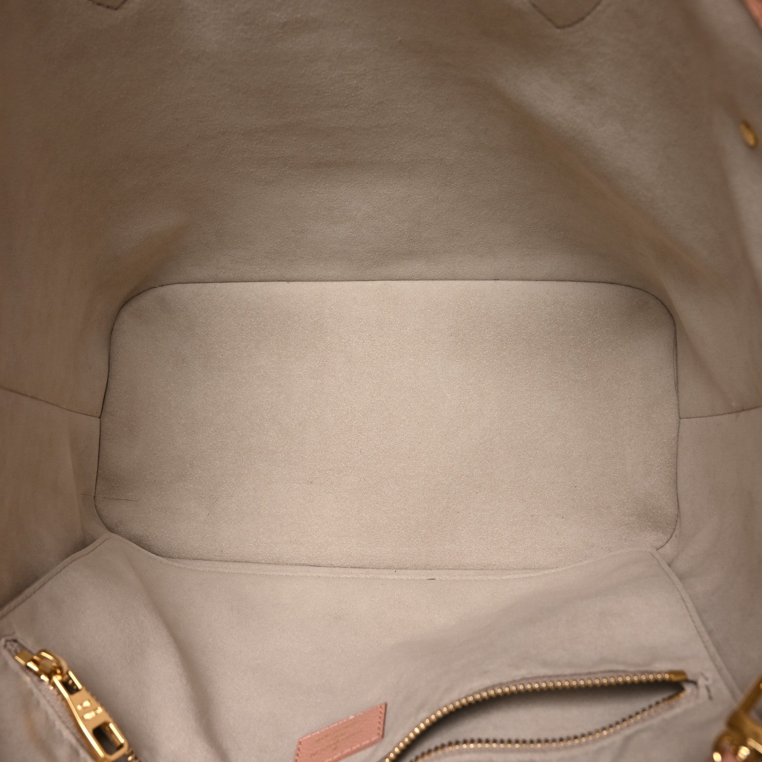 Louis Vuitton Empreinte Monogram Giant Neverfull MM Trianon Pink Cream 6 of 10
