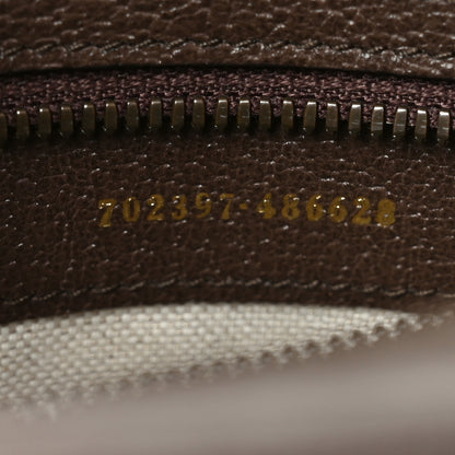 Gucci X ADIDAS Crystal Vintage Monogram Textured Dollar Calfskin Web Trefoil Logo Mini Bowling Bag Mid Natural Nut Off White New Acero 7 of 10